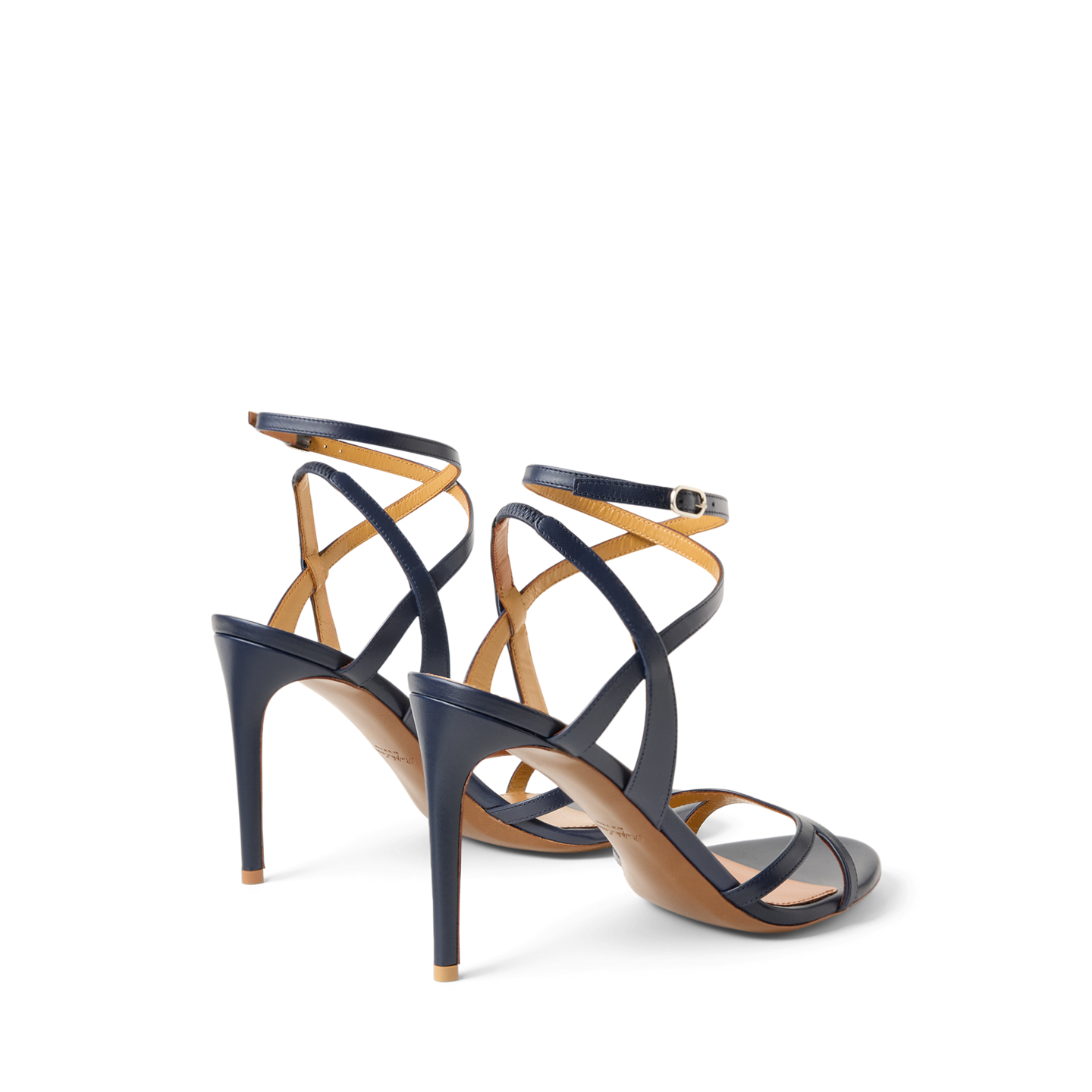 Женские сандалии Ralph Lauren Clarke 95 MM Calfskin, цвет: Тёмно-синий — фото 3