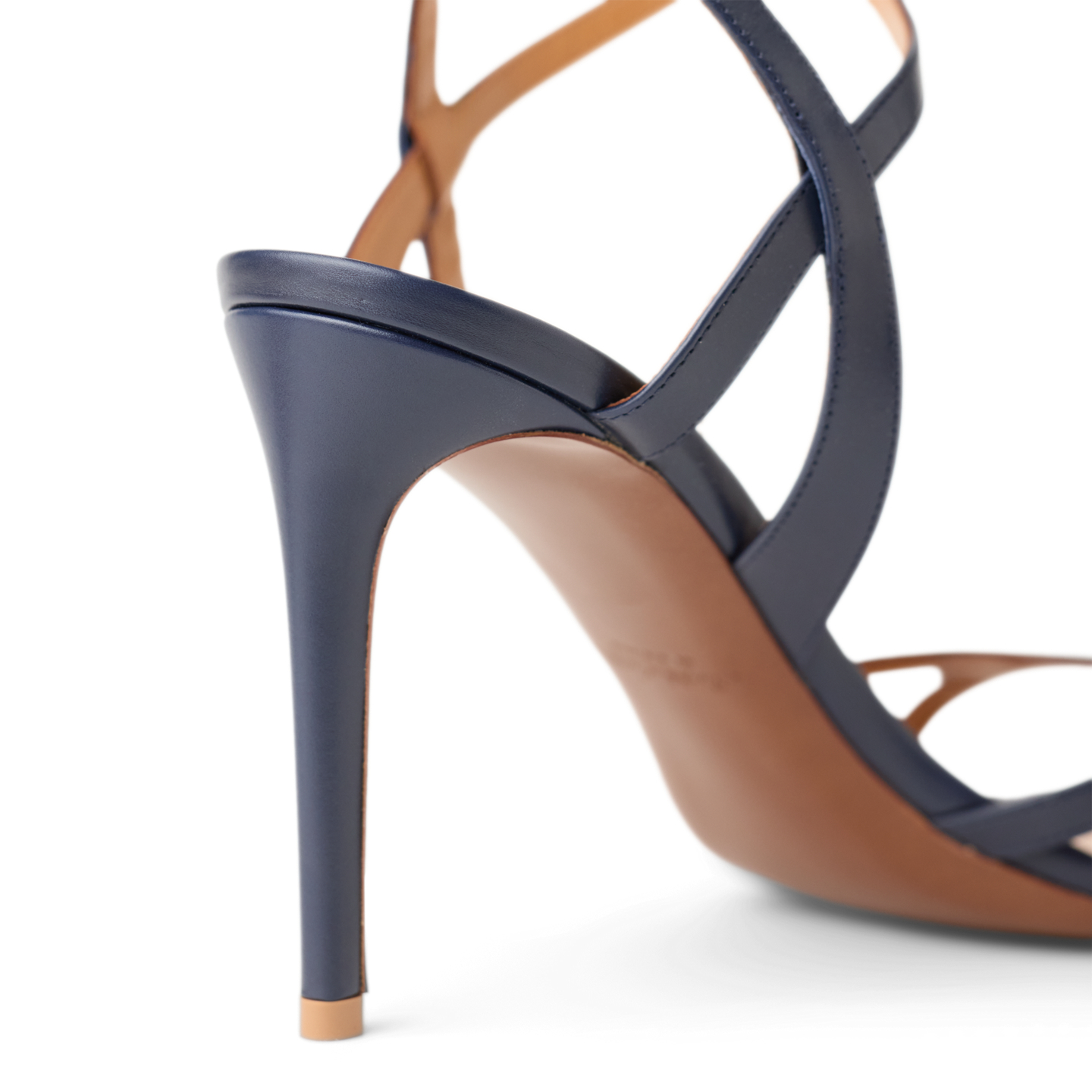 Женские сандалии Ralph Lauren Clarke 95 MM Calfskin, цвет: Тёмно-синий — фото 5