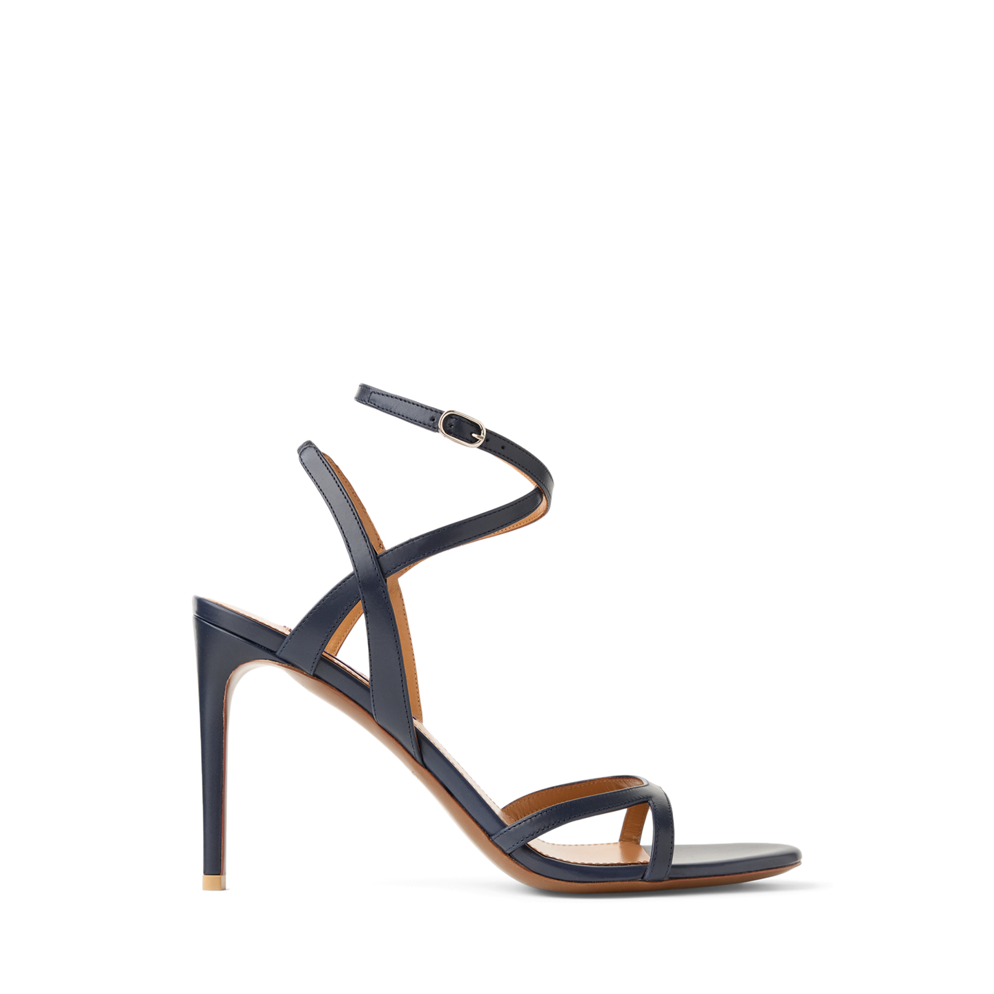 Женские сандалии Ralph Lauren Clarke 95 MM Calfskin, цвет: Тёмно-синий — фото 6
