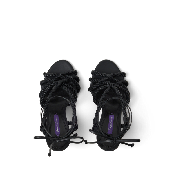 Sandale Trystan aus Lammleder Ralph Lauren Collection in Schwarz 5