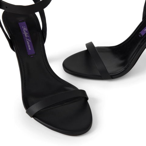 Женские сандалии Ralph Lauren Graison 95 MM Lambskin Sandal, цвет: Чёрный