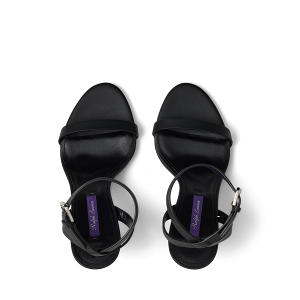Black Graison 95 MM Lambskin Sandal Ralph Lauren Collection 5
