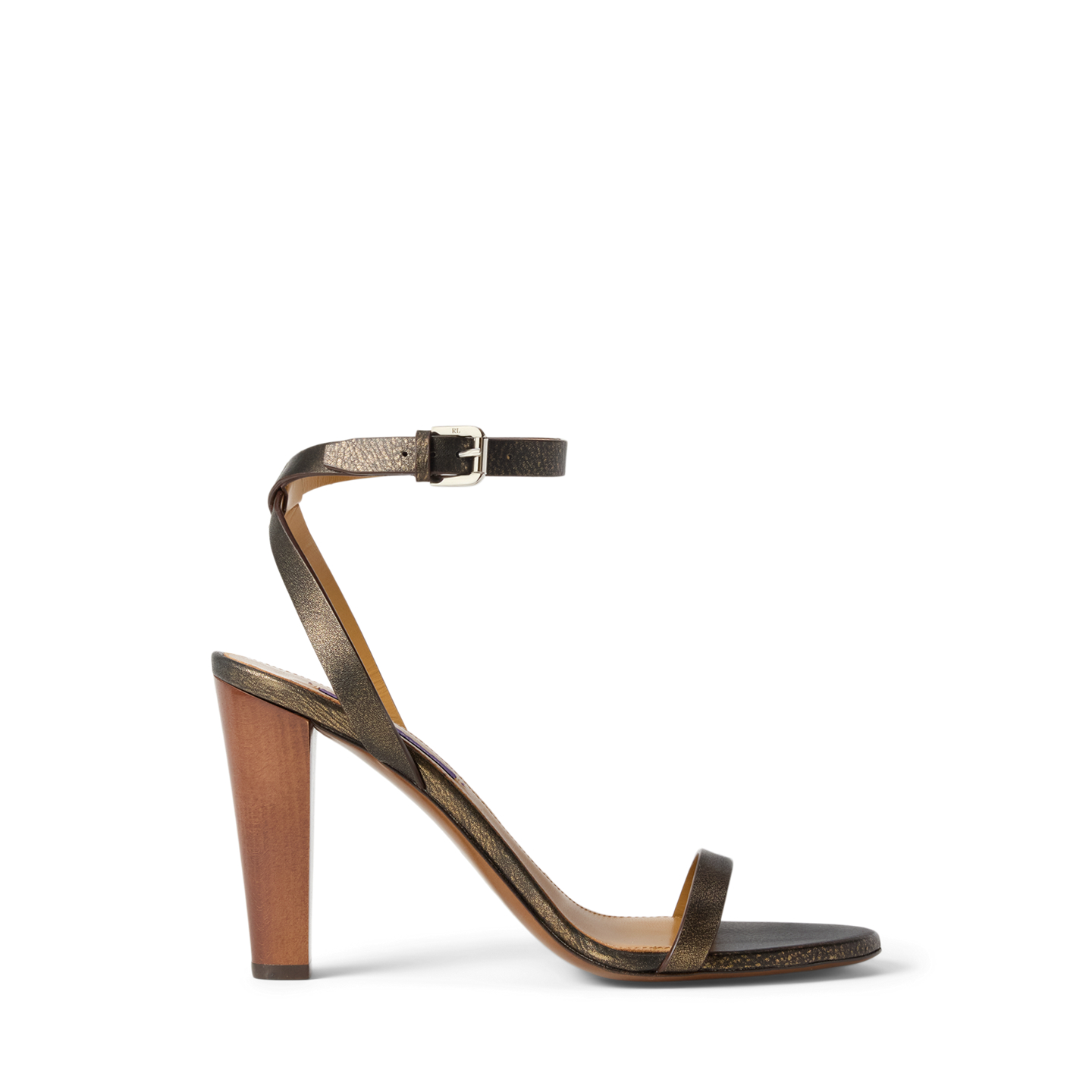 Женские сандалии Ralph Lauren Graison 95 MM Calfskin, цвет: Бронзовый — фото 4