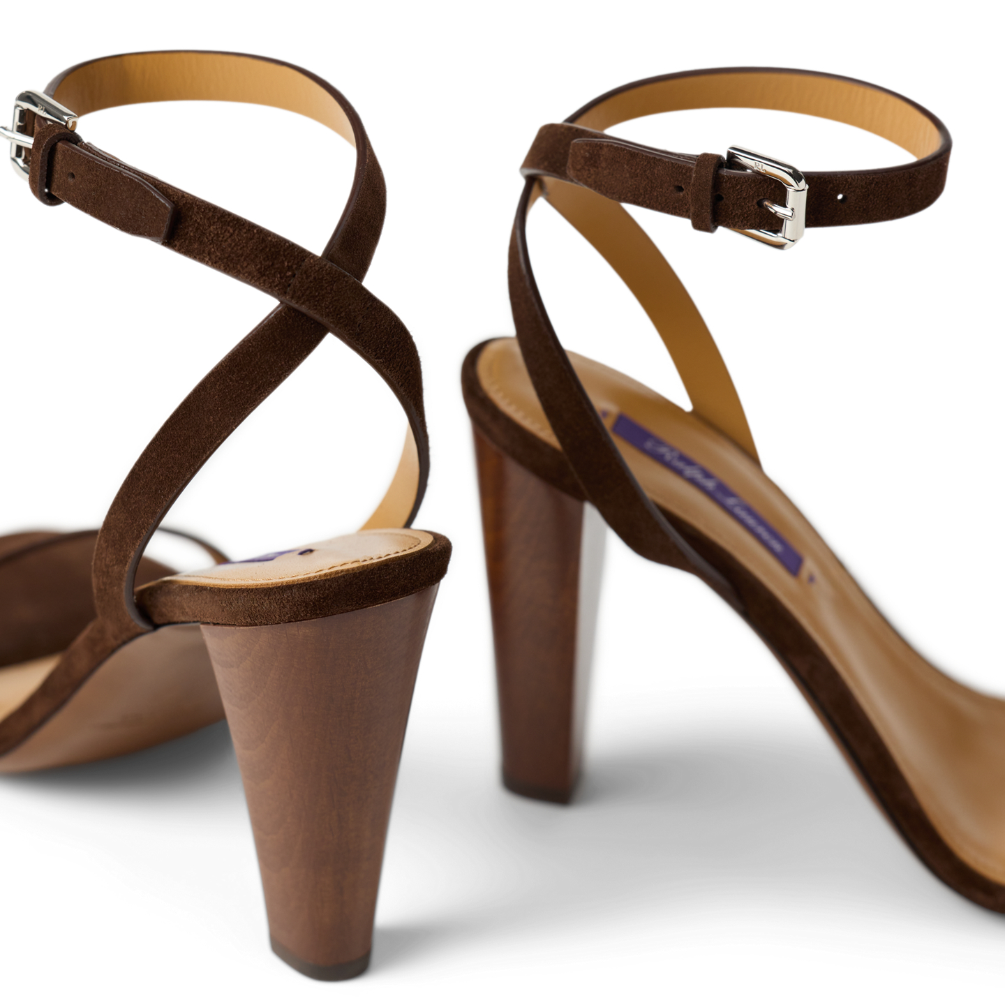 Женские сандалии Ralph Lauren Graison 95 MM Calf-Suede, цвет: Светло-коричневый — фото 1