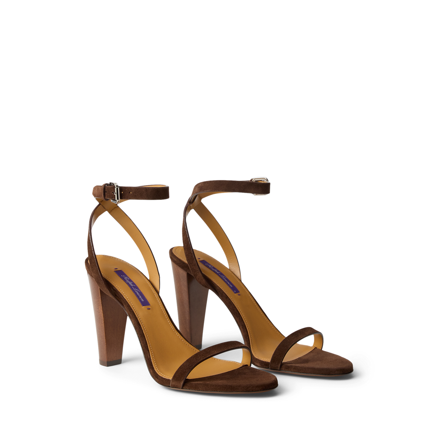 Женские сандалии Ralph Lauren Graison 95 MM Calf-Suede, цвет: Светло-коричневый — фото 2