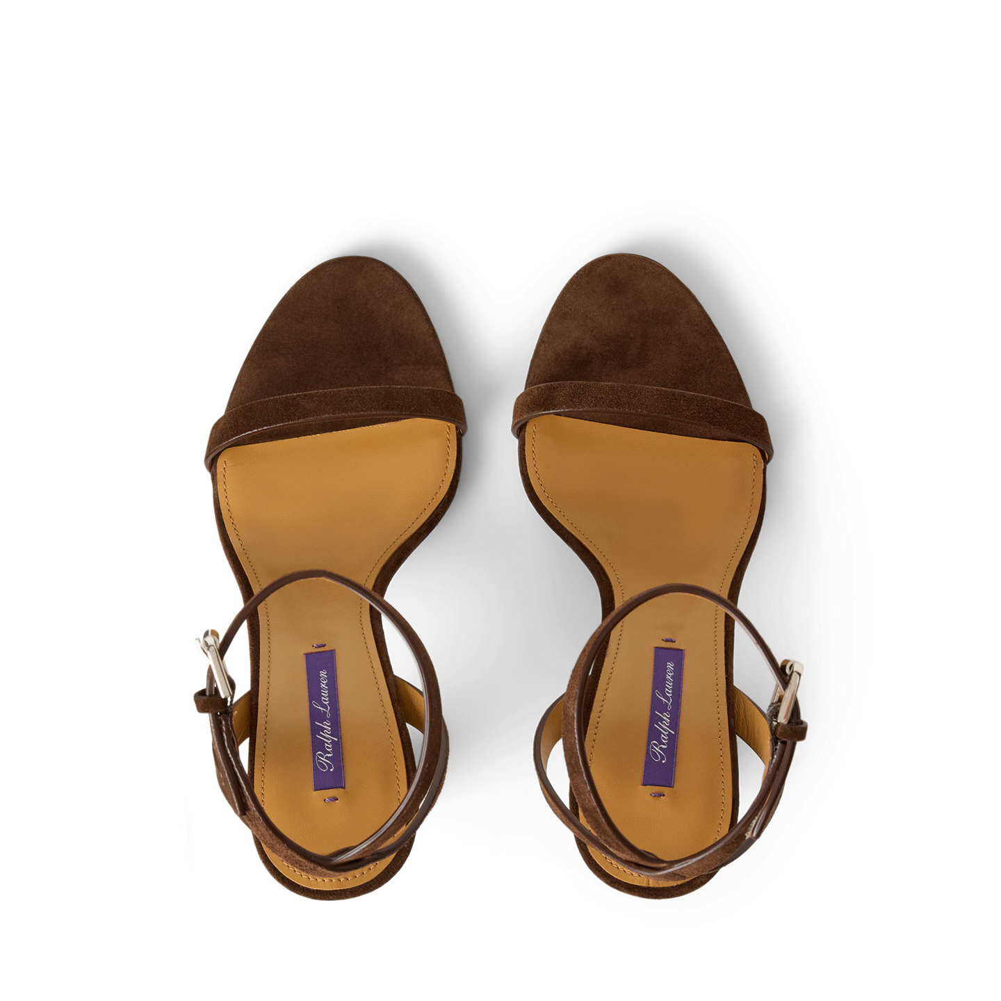 Женские сандалии Ralph Lauren Graison 95 MM Calf-Suede, цвет: Светло-коричневый — фото 3
