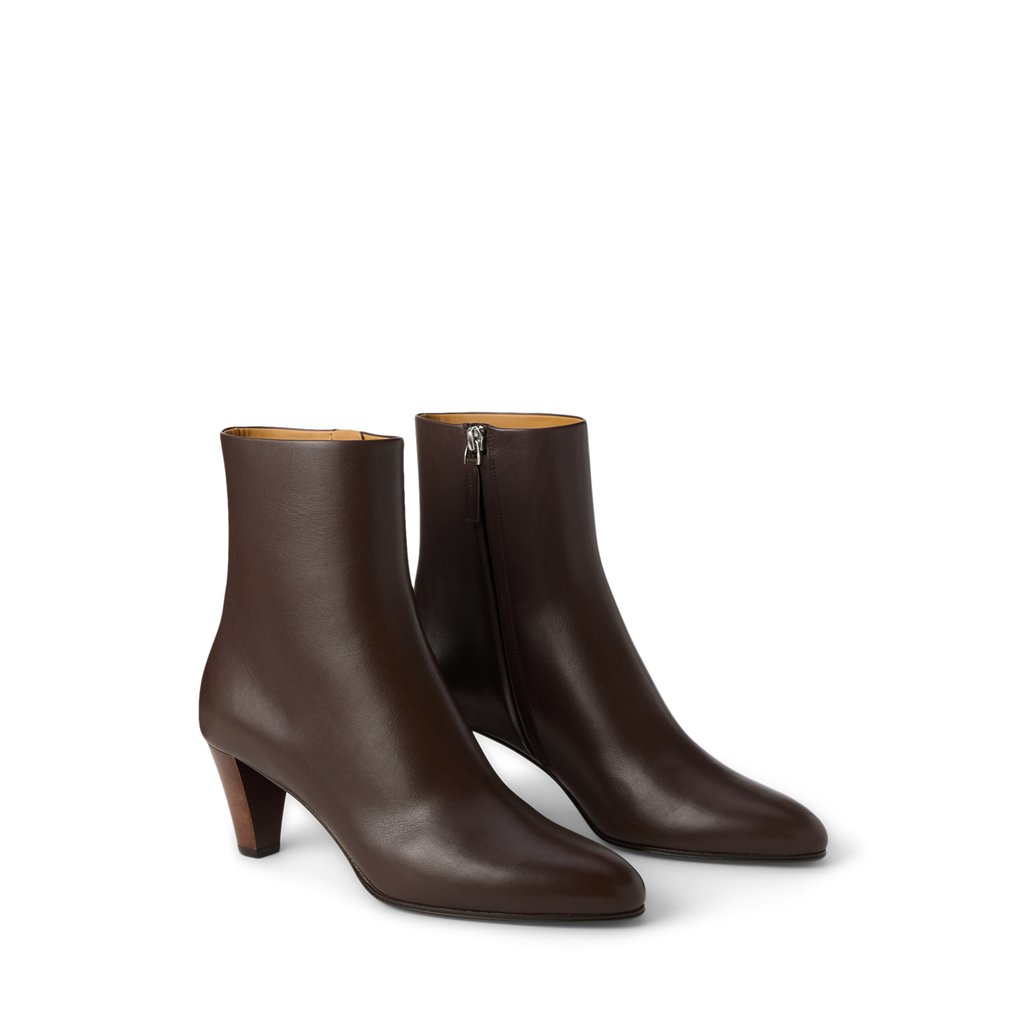 Женские ботинки Ralph Lauren Bernice 55 MM Calfskin Bootie, цвет: Светло-коричневый — фото 2