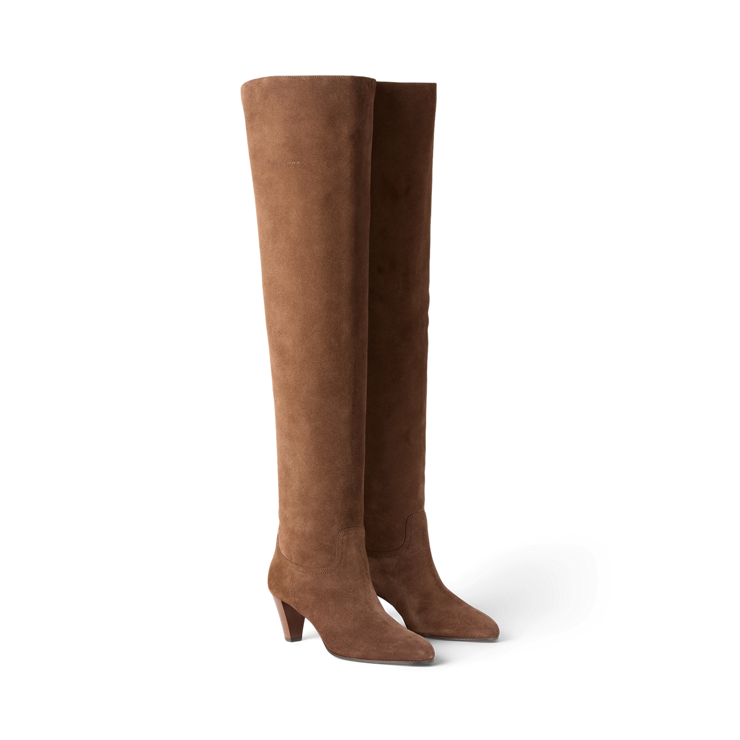 Женские ботинки Ralph Lauren Harlee 55 MM Calf-Suede Boot, цвет: Светло-коричневый — фото 2