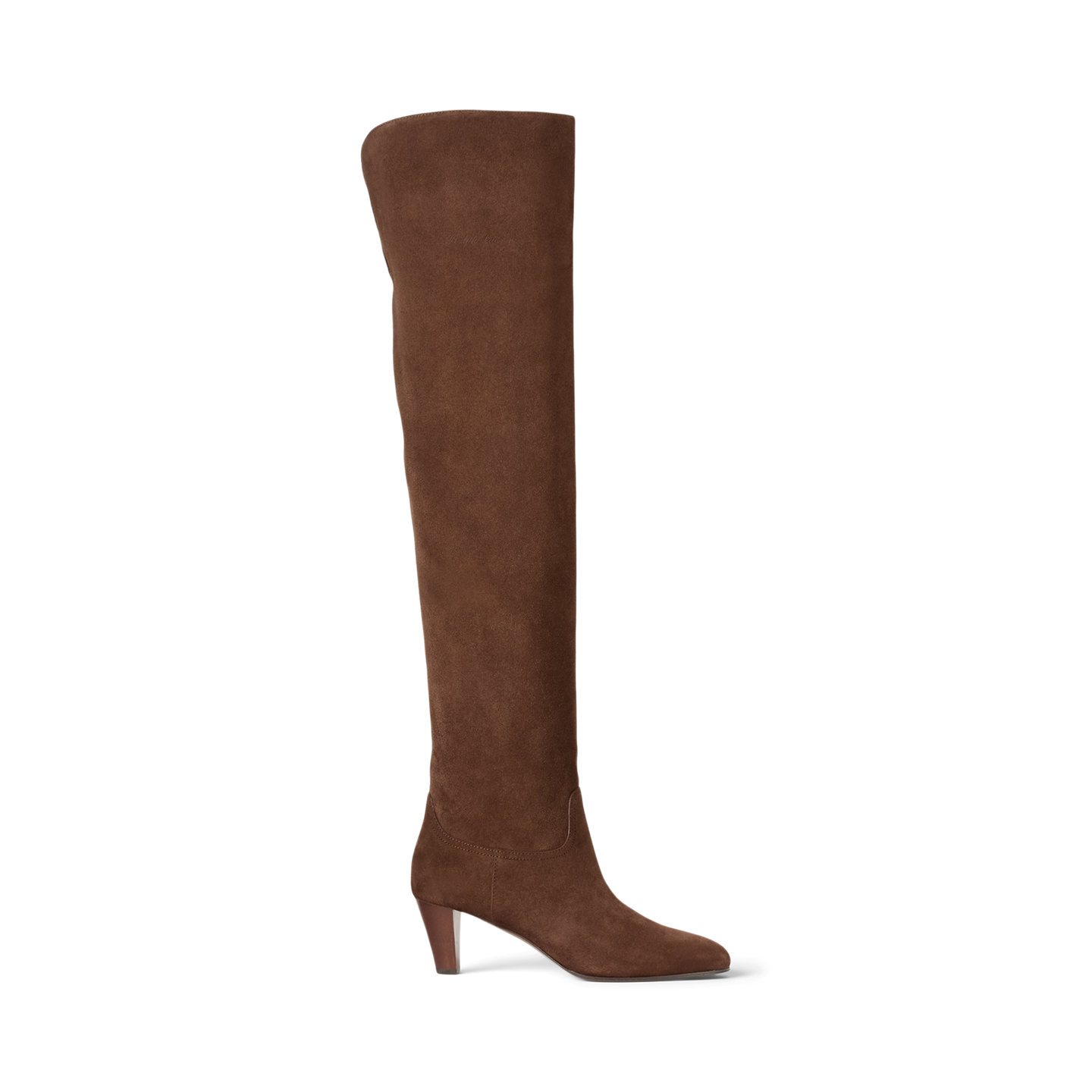 Женские ботинки Ralph Lauren Harlee 55 MM Calf-Suede Boot, цвет: Светло-коричневый — фото 4