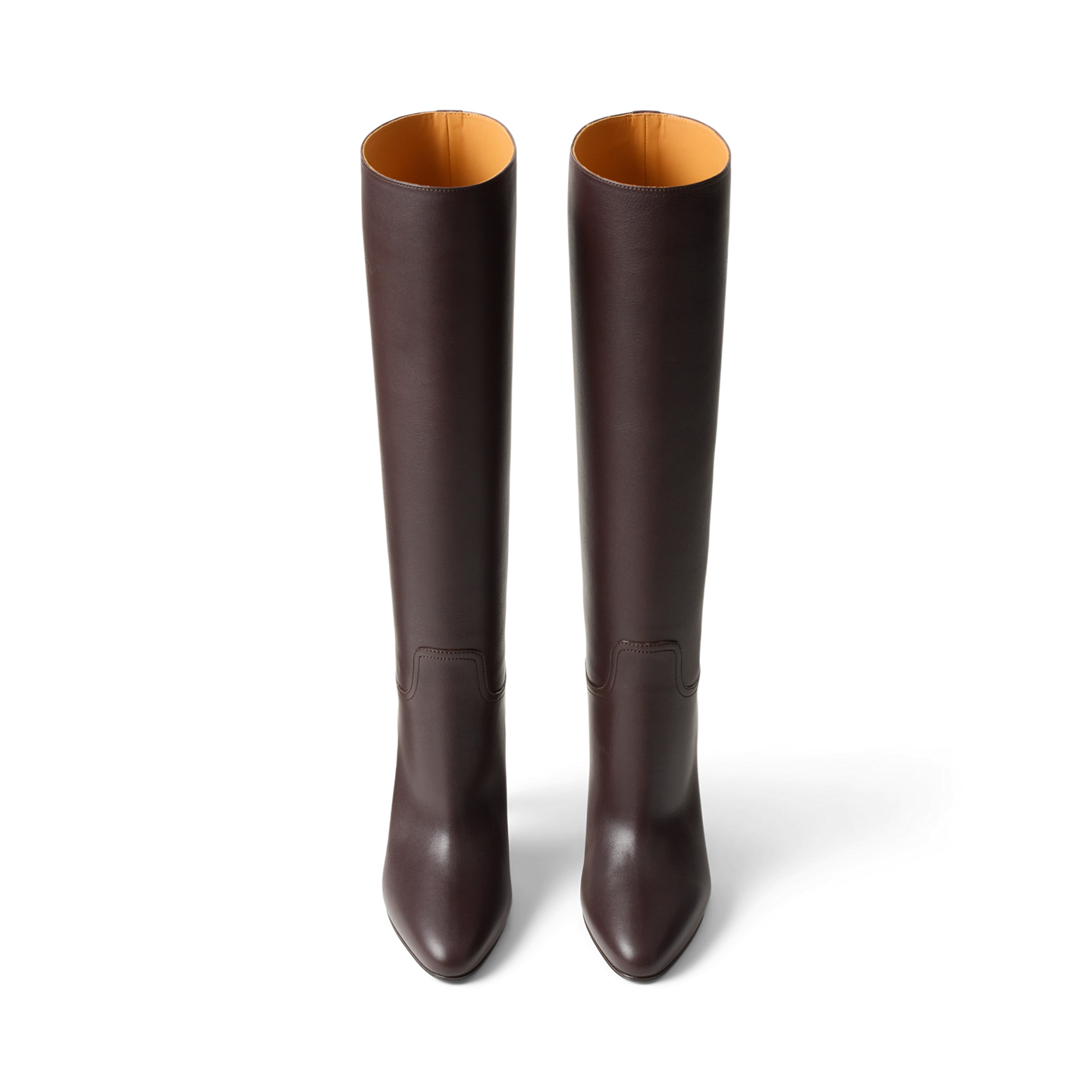 Женские ботинки Ralph Lauren Bryne 95 MM Calfskin Boot, цвет: Шоколадный — фото 3