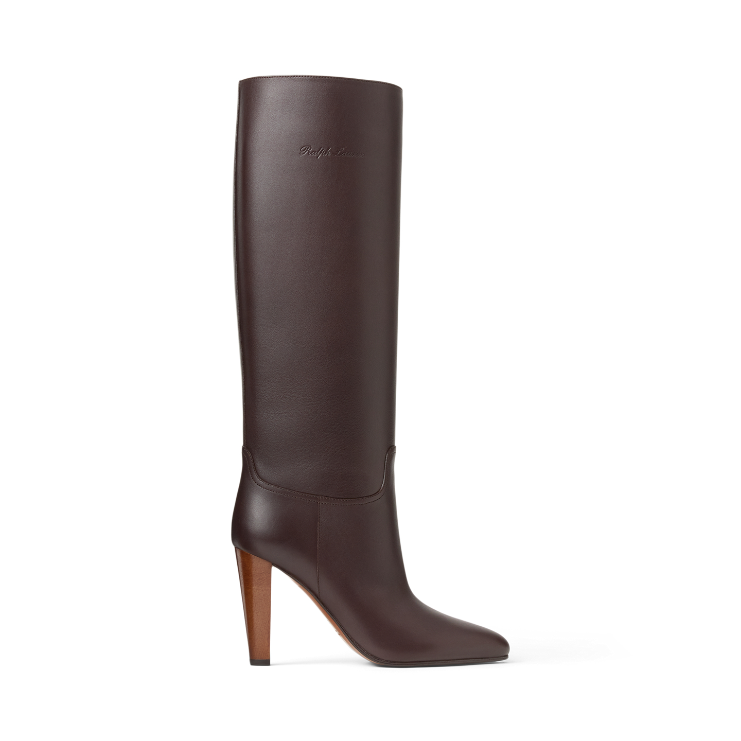 Женские ботинки Ralph Lauren Bryne 95 MM Calfskin Boot, цвет: Шоколадный — фото 4