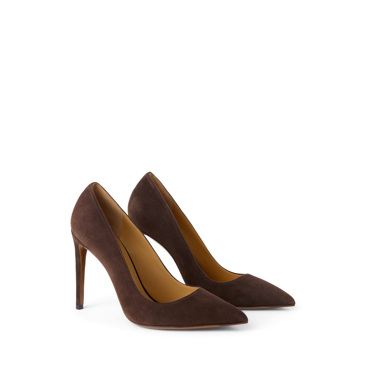Женские туфли Ralph Lauren Celia 100 MM Goat-Suede, цвет: Тёмный коричневый — фото 2