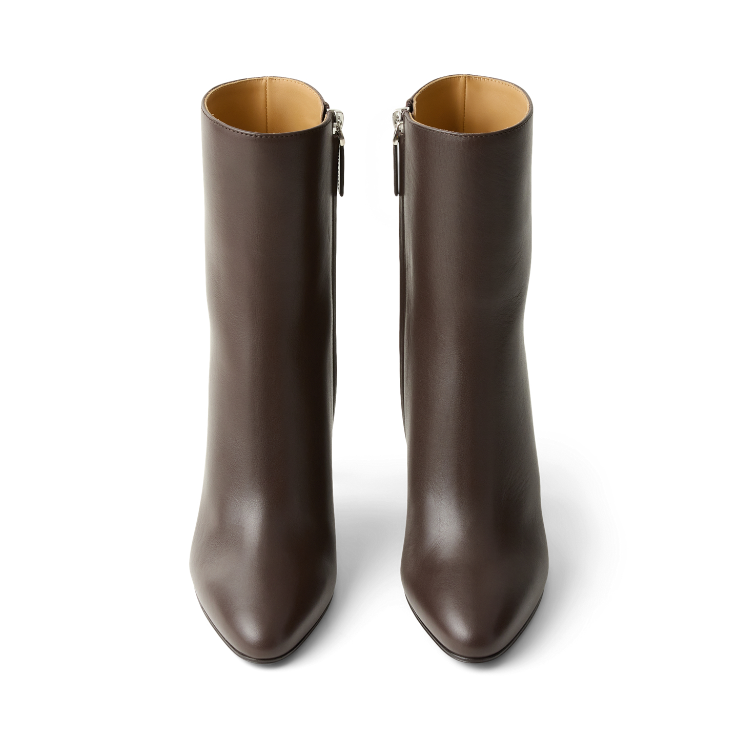 Женские ботинки Ralph Lauren Bernice 95 MM Calfskin Bootie, цвет: Шоколадный — фото 3