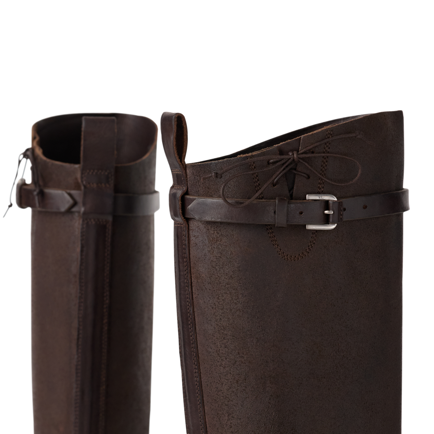 Женские ботинки Ralph Lauren Ward Vachetta Leather Engineer Boot, цвет: Шоколадный — фото 1