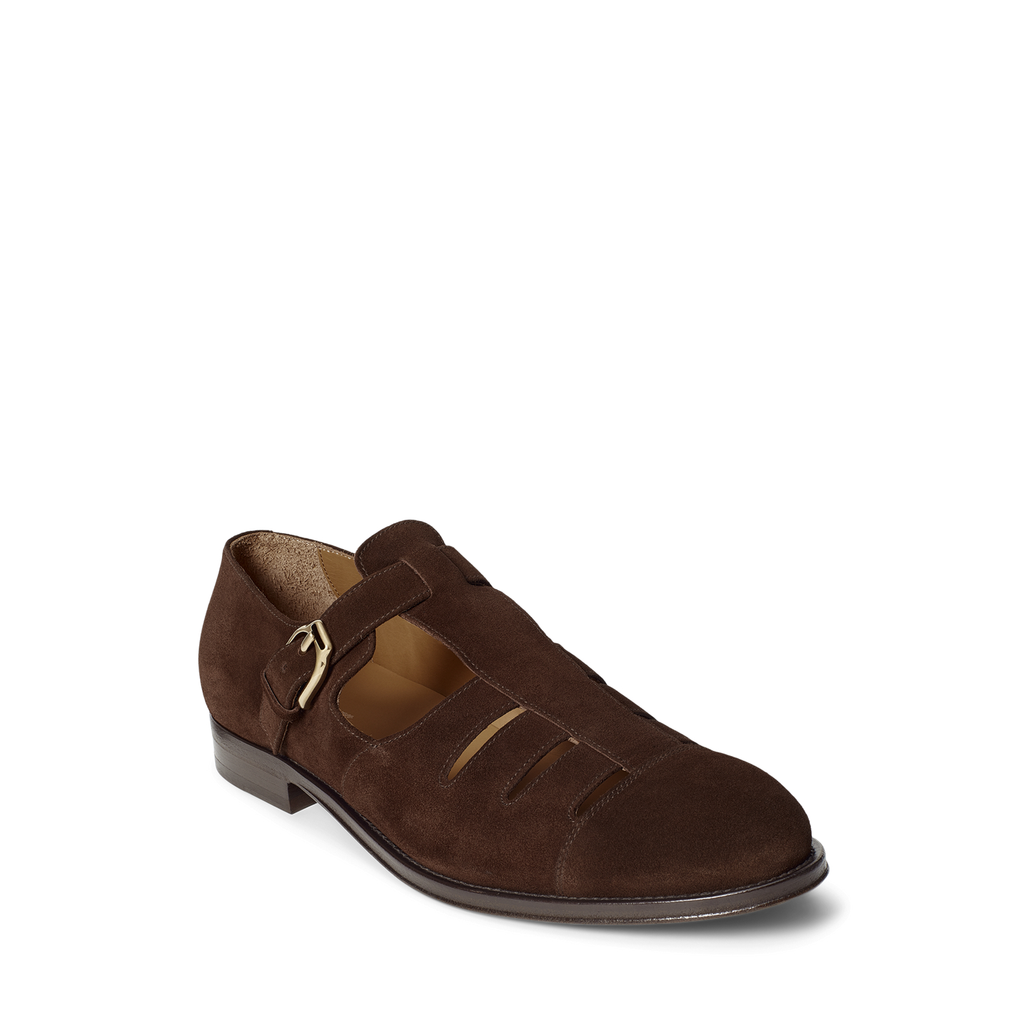 Мужские сандалии Ralph Lauren Calf-Suede Fisherman Sandal, цвет: Светло-коричневый — фото 1