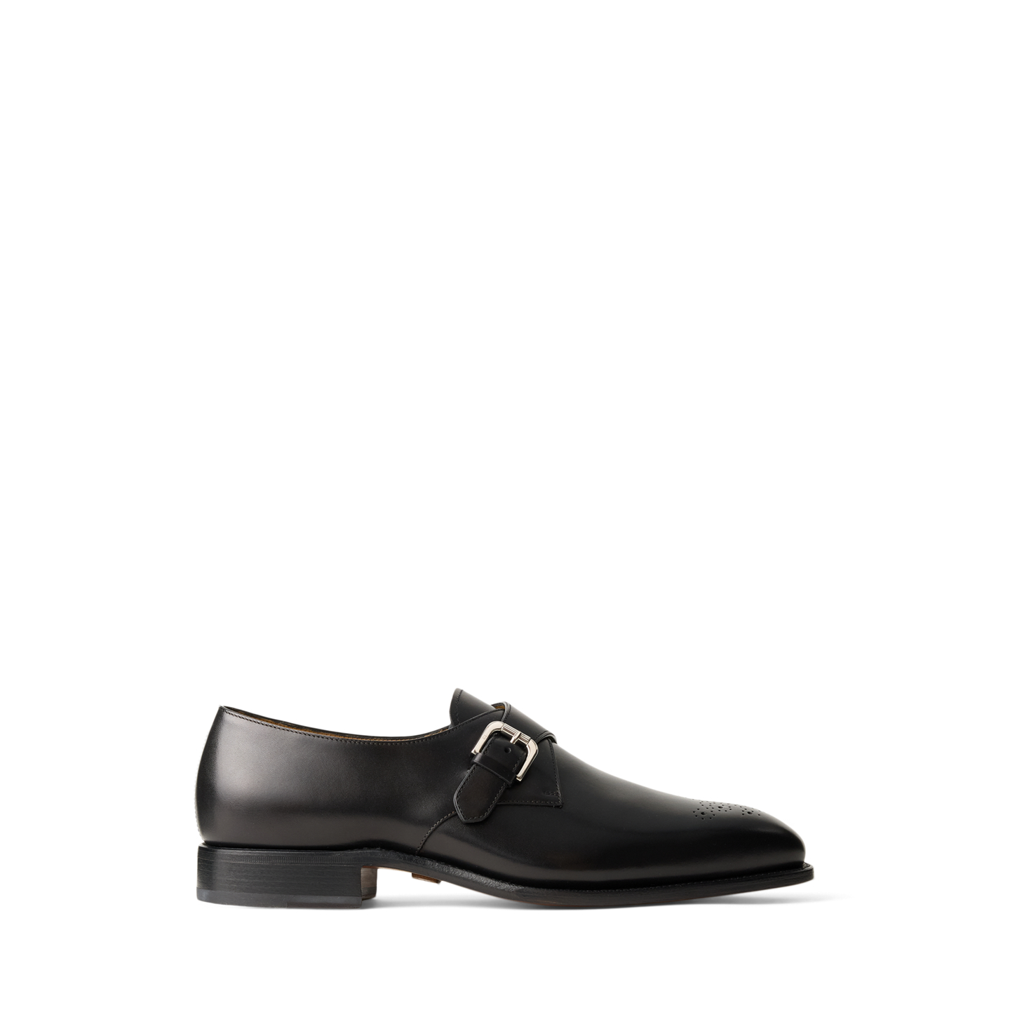 Мужские туфли Ralph Lauren Darnell Calfskin Monk-Strap, цвет: Чёрный — фото 5