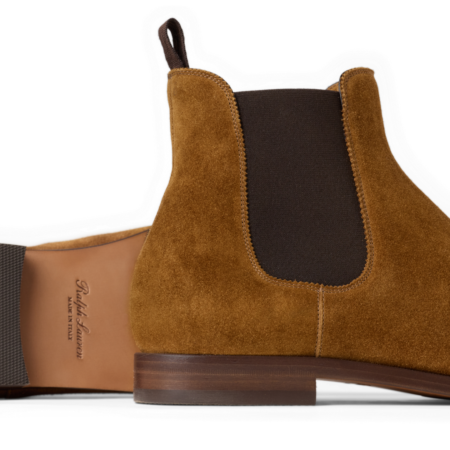 Мужские ботинки Ralph Lauren Grantly Calf-Suede Chelsea Boot, цвет: Какао — фото 1