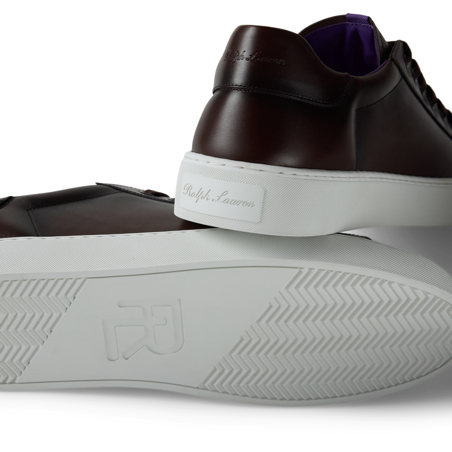 Мужские кроссовки Ralph Lauren Severn Burnished Calfskin, цвет: Светло-коричневый — фото 1