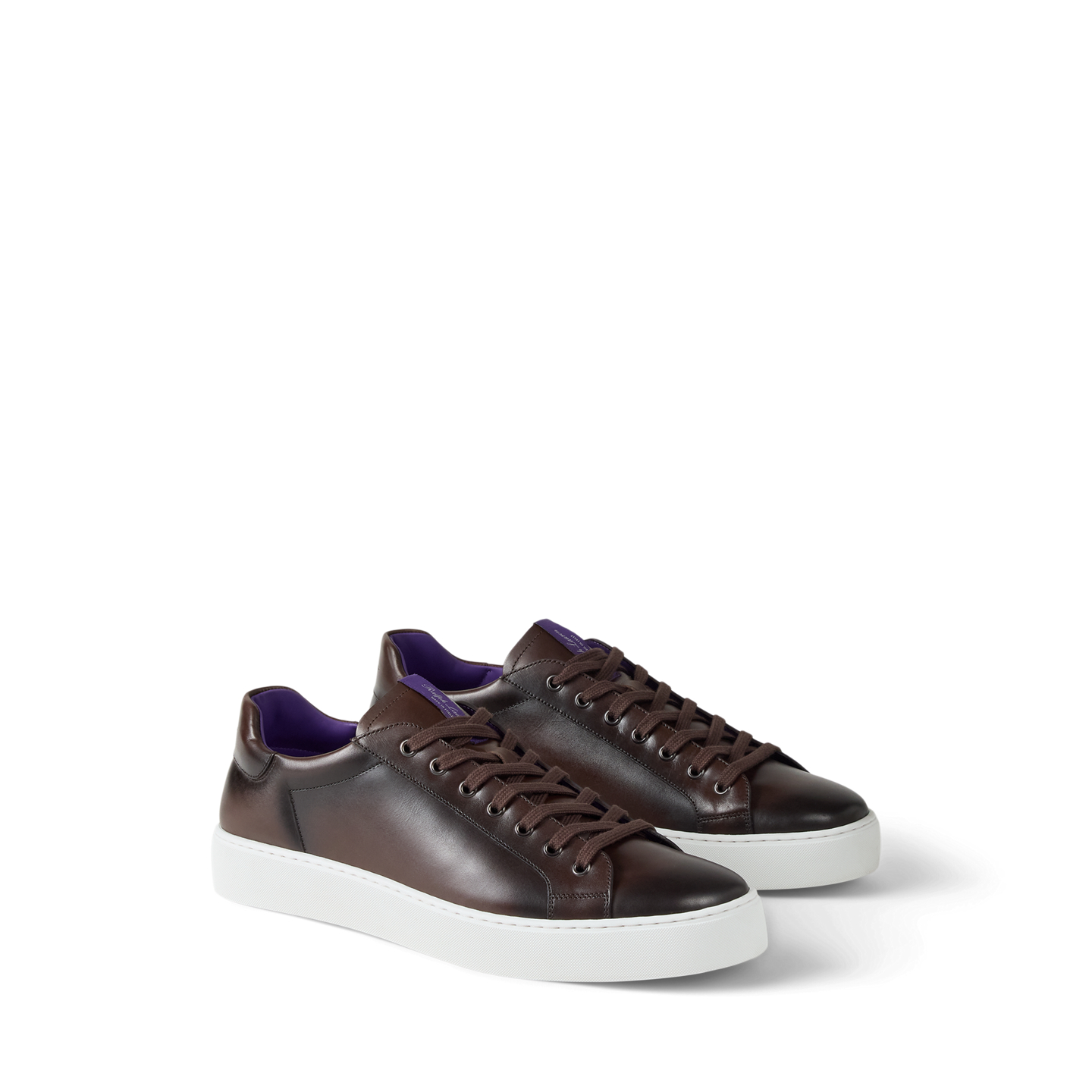 Мужские кроссовки Ralph Lauren Severn Burnished Calfskin, цвет: Светло-коричневый — фото 2