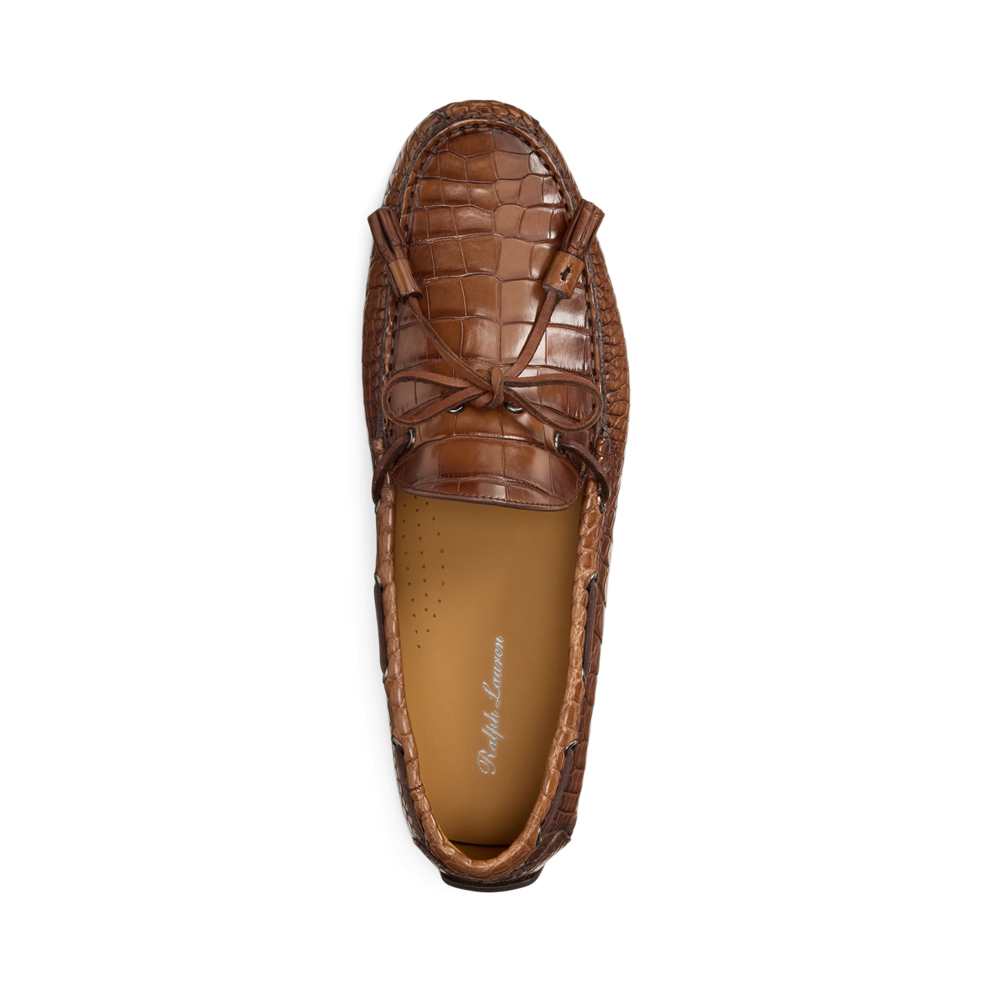 Ralph Lauren Harold Alligator Tassel Driver, цвет: Рыжевато-коричневый — фото 3