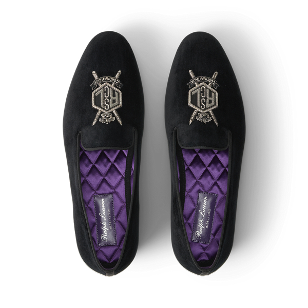 Alonzo Bullion Crest Velvet Slipper