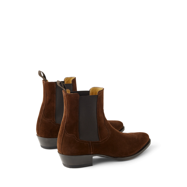 Calf-Suede Chelsea Western Boot