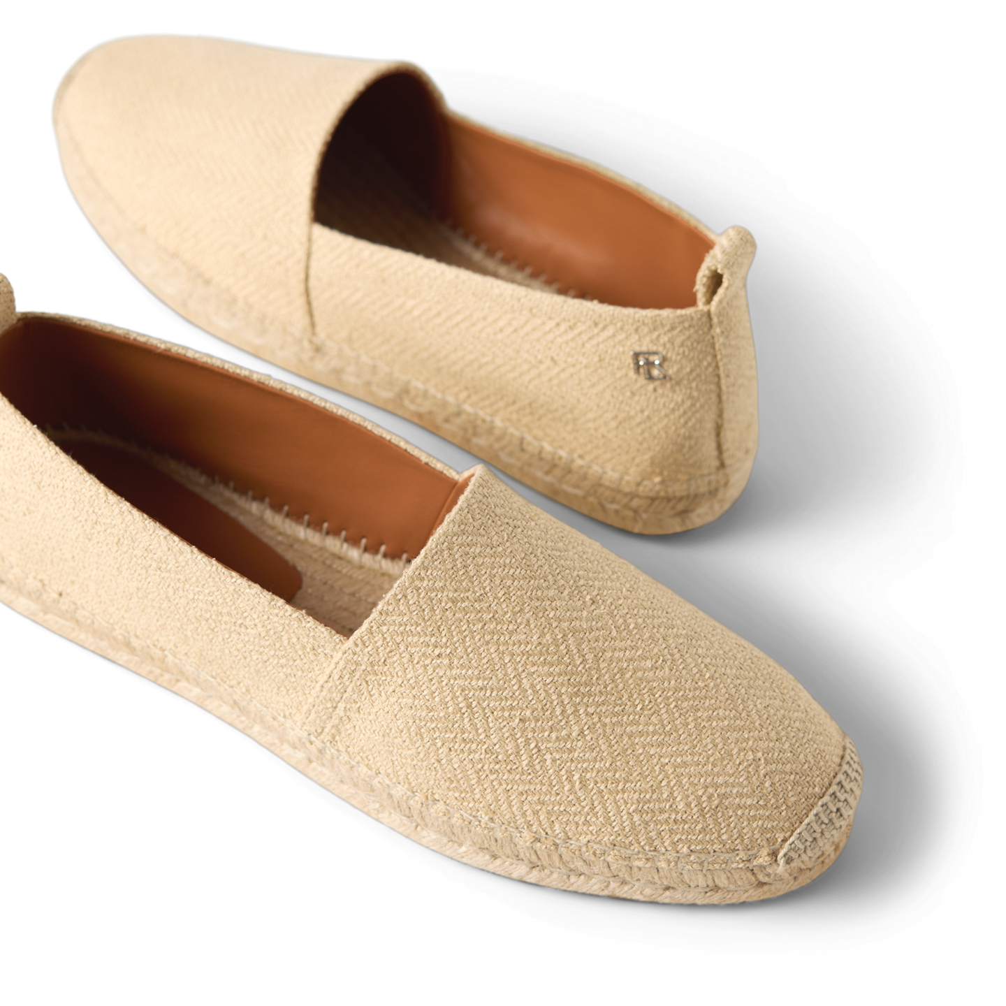 Мужские сандалии Ralph Lauren Bosworth Silk Herringbone Espadrille, цвет: Песочный — фото 1