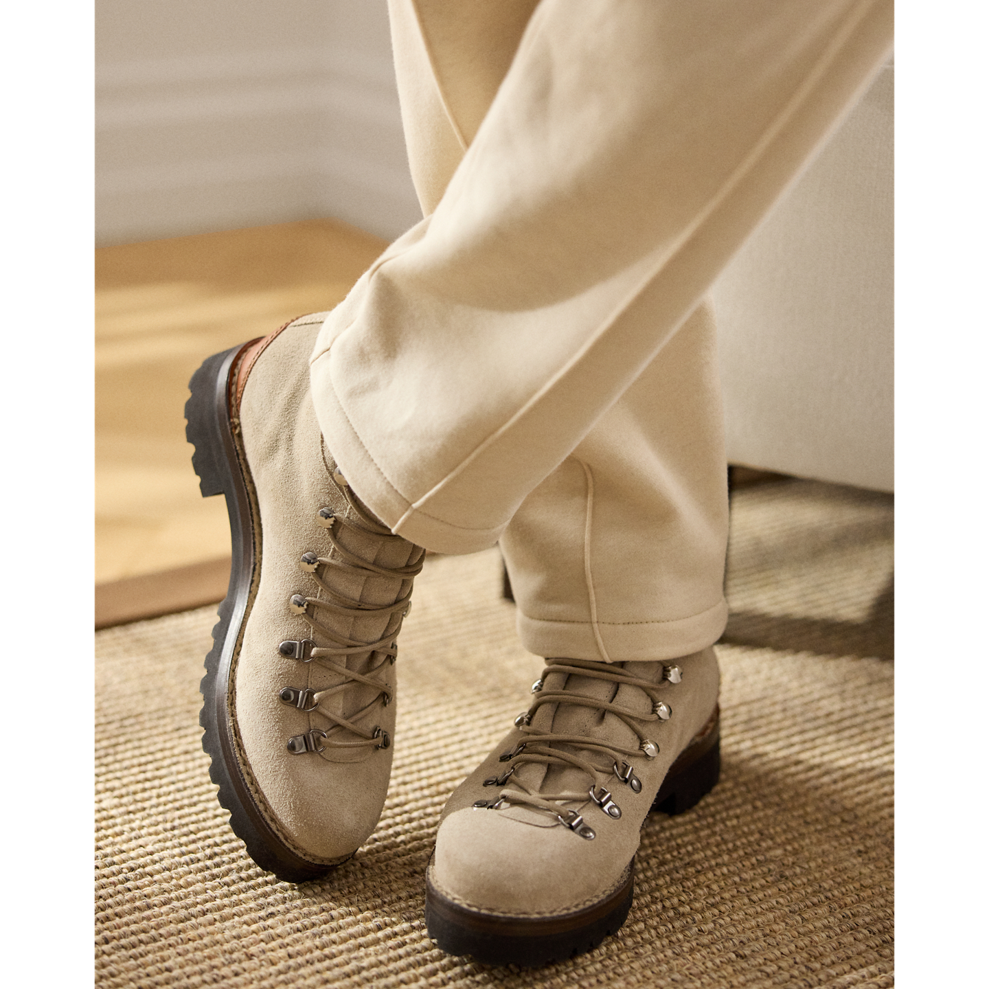 Мужские ботинки Ralph Lauren Darrow Calf-Suede Boot, цвет: Глиняный — фото 6