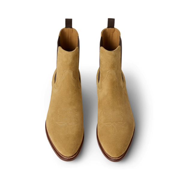 Calf-Suede Chelsea Western Boot