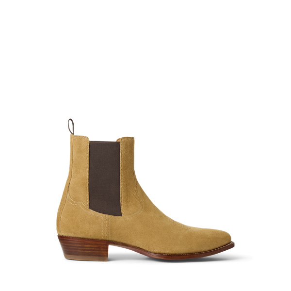 Calf-Suede Chelsea Western Boot