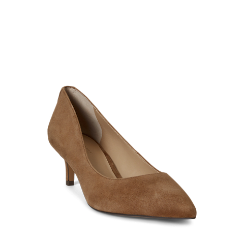 Женские туфли Ralph Lauren Adrienne Suede, цвет: Светлый табачный