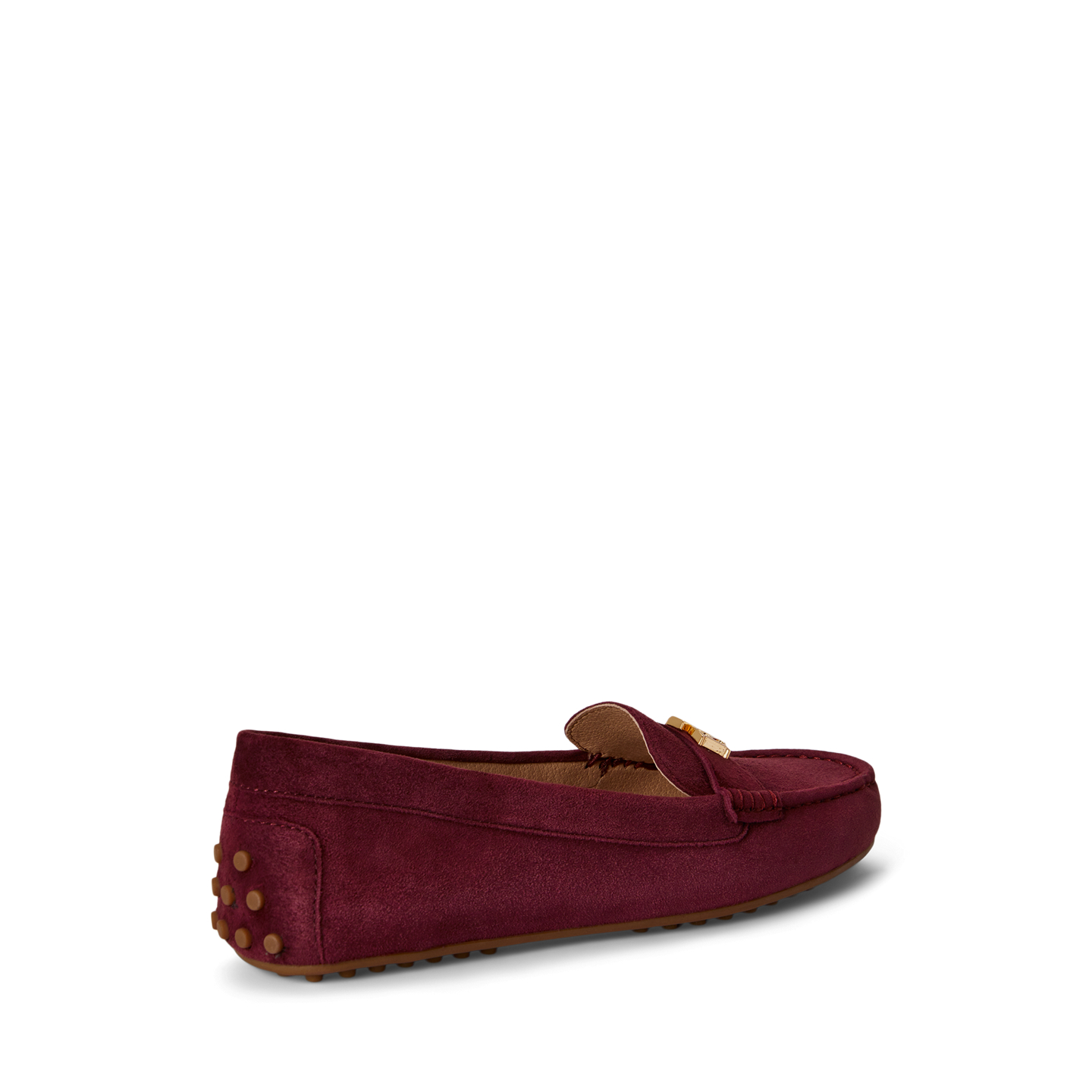 Женские туфли Ralph Lauren Barnsbury Suede Loafer, цвет: Тёмный гранатовый — фото 2