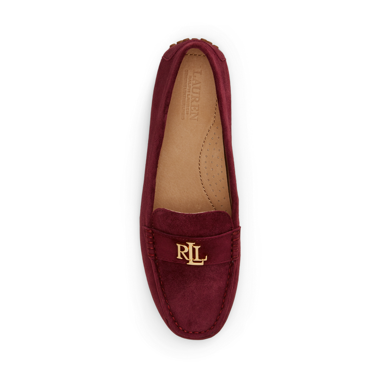 Женские туфли Ralph Lauren Barnsbury Suede Loafer, цвет: Тёмный гранатовый — фото 3
