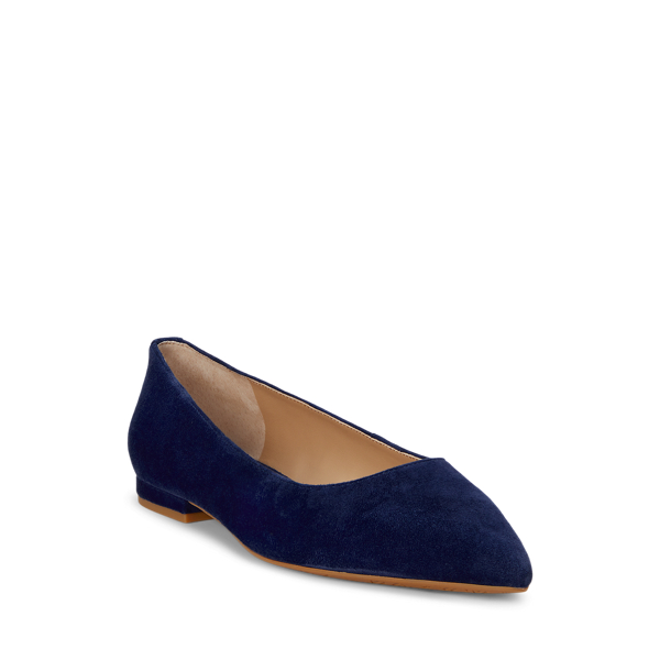 Refined Navy Londyn Suede Ballet Flat Lauren 2