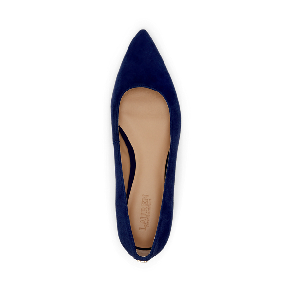 Refined Navy Londyn Suede Ballet Flat Lauren 4