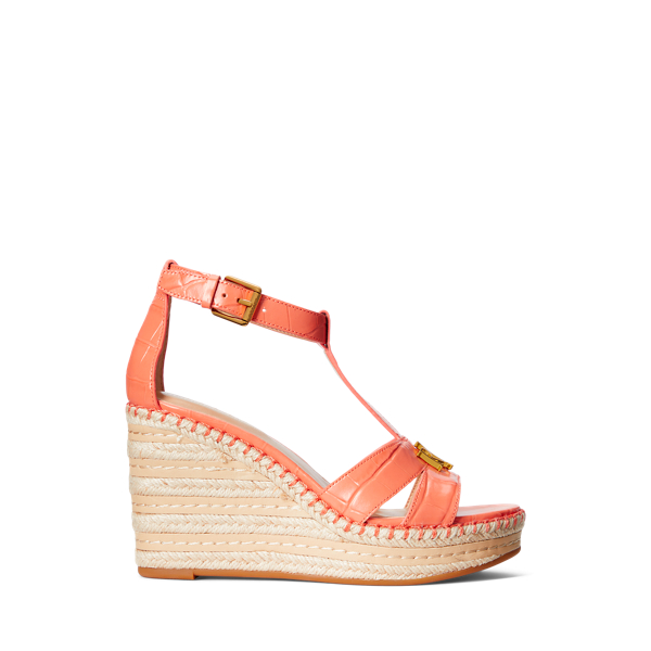 Hale II Embossed Leather Espadrille