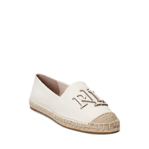 Soft White/Natural Cameryn III Canvas & Leather Espadrille Lauren for summer 2