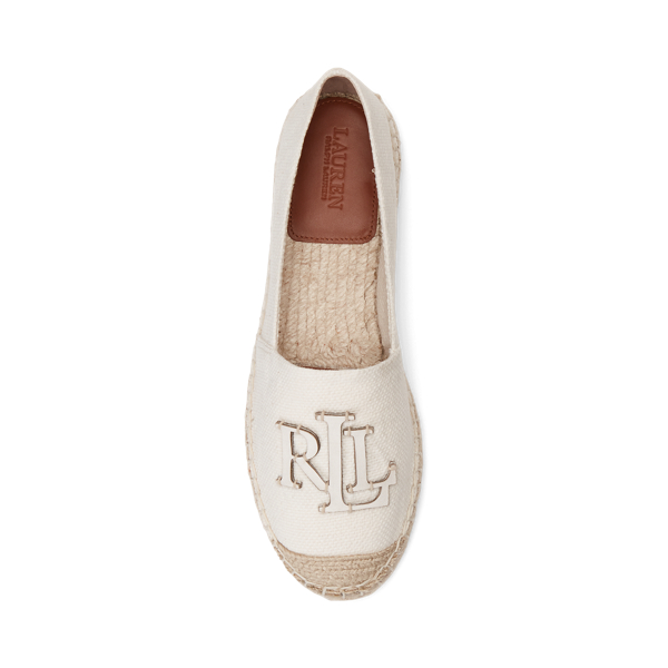 Soft White/Natural Cameryn III Canvas & Leather Espadrille Lauren for summer 4