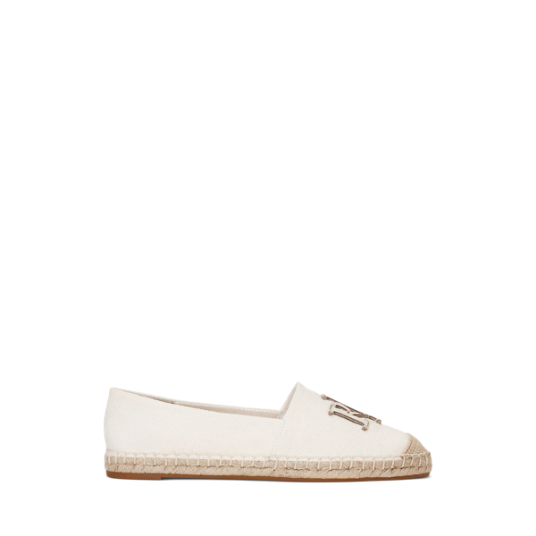 Soft White/Natural Cameryn III Canvas & Leather Espadrille Lauren for summer 1