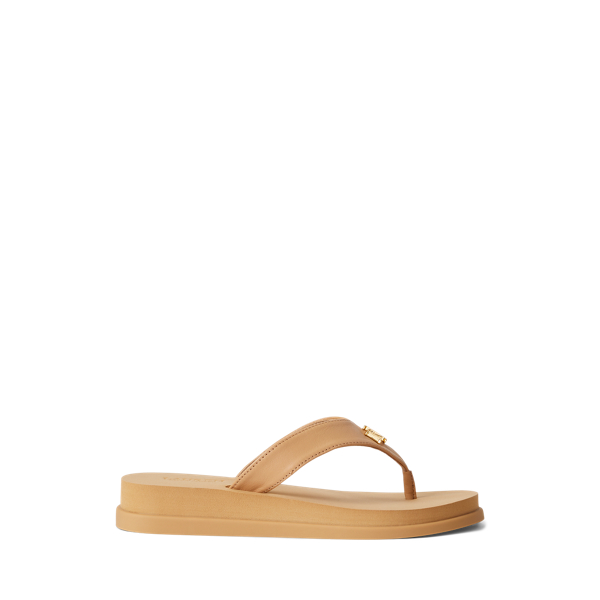Chancla Regina de piel de napa Lauren en 1
