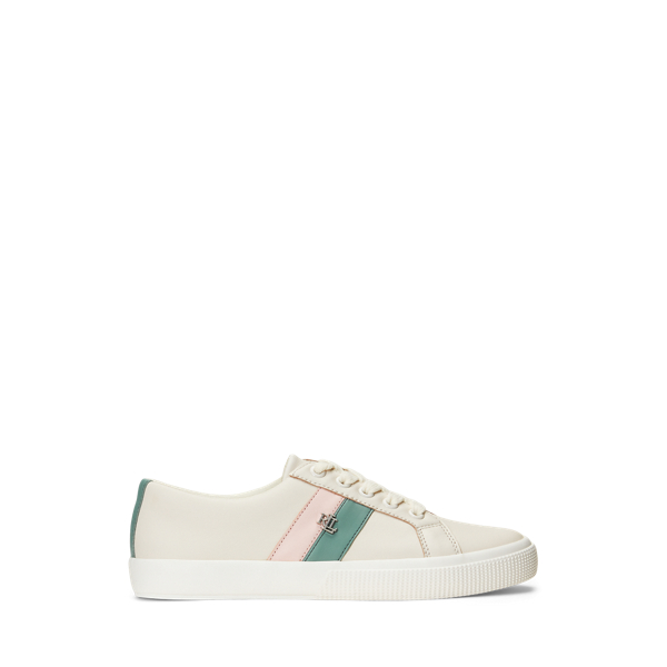 Soft White/Pink Opal Janson II Leather Sneaker Lauren 1