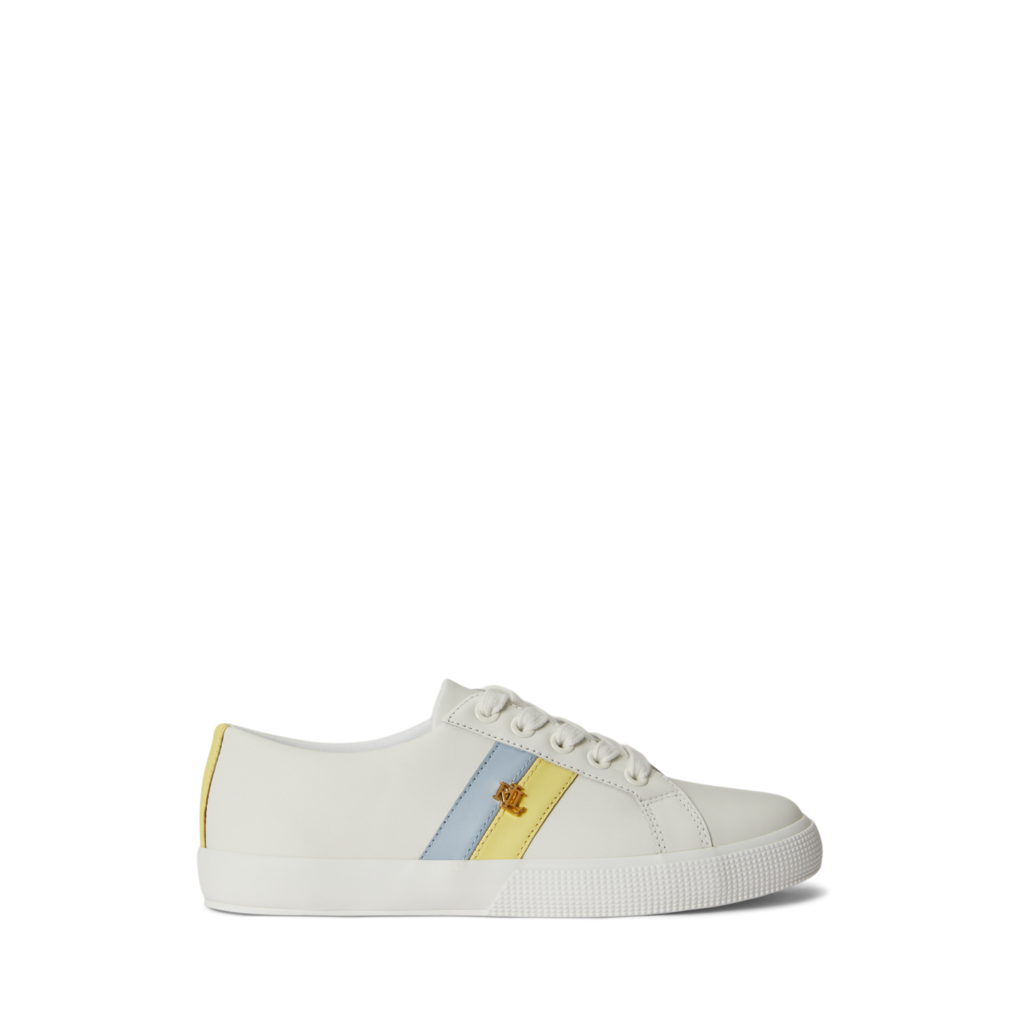 Женские кроссовки Ralph Lauren Janson II Leather, цвет: Белый / Лимонный — фото 4