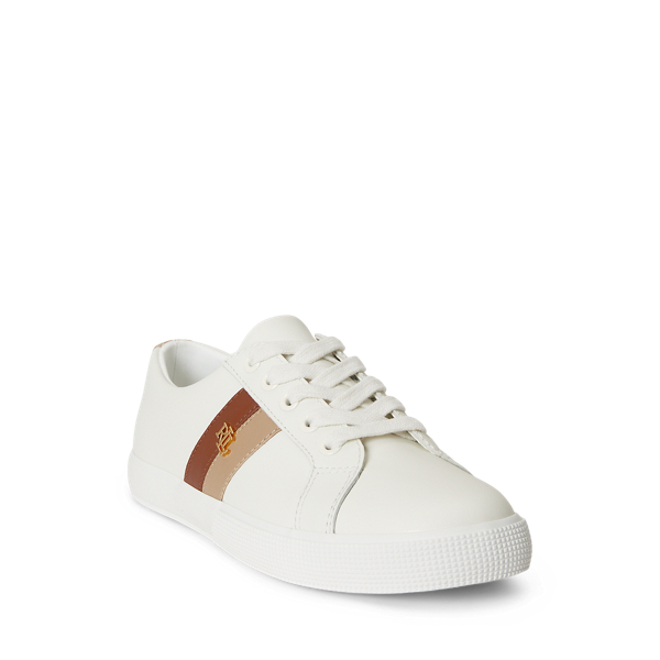 Snow White/Tan/Lauren Tan Janson II Leather Trainer Lauren 2