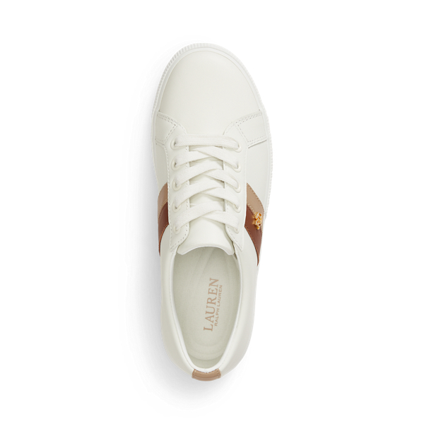 Snow White/Tan/Lauren Tan Janson II Leather Trainer Lauren 4