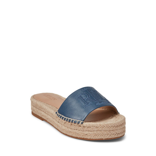 Indigo Dusk Polly Nappa Leather Espadrille Lauren for summer 2