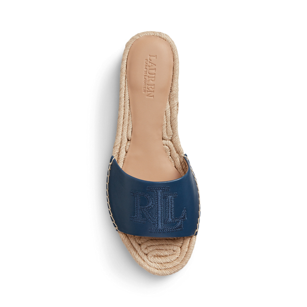 Indigo Dusk Polly Nappa Leather Espadrille Lauren for summer 4