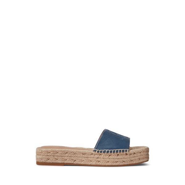 Indigo Dusk Polly Nappa Leather Espadrille Lauren 1