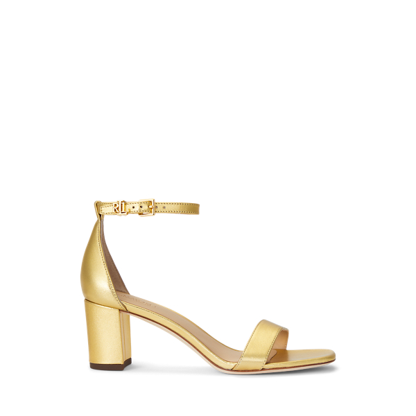 Modern Gold Logan Metallic Nappa Leather Sandal Lauren 1