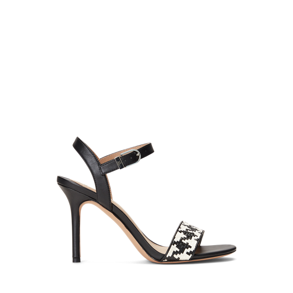 Gwen Houndstooth Woven Sandal Lauren 1