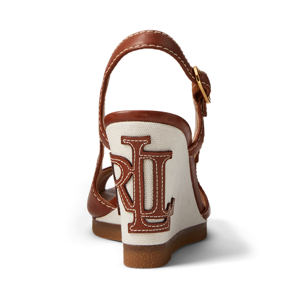 Roni Burnished Leather Sandal for Women | Ralph Lauren® PA